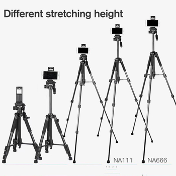 3366 aluminijski tripod za kameru, za mobitele i tablete, teleskopski, 4 sekcije, nosivost 2–5 kg, 3D gimbal, pločica brzog otpuštanja