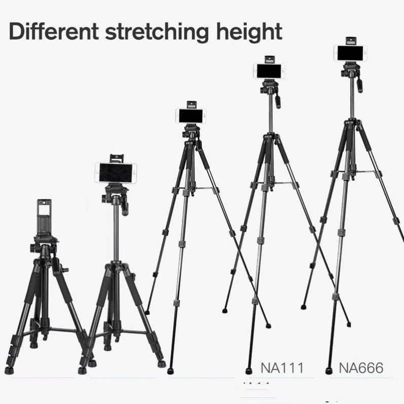 3366 aluminijski tripod za kameru, za mobitele i tablete, teleskopski, 4 sekcije, nosivost 2–5 kg, 3D gimbal, pločica brzog otpuštanja