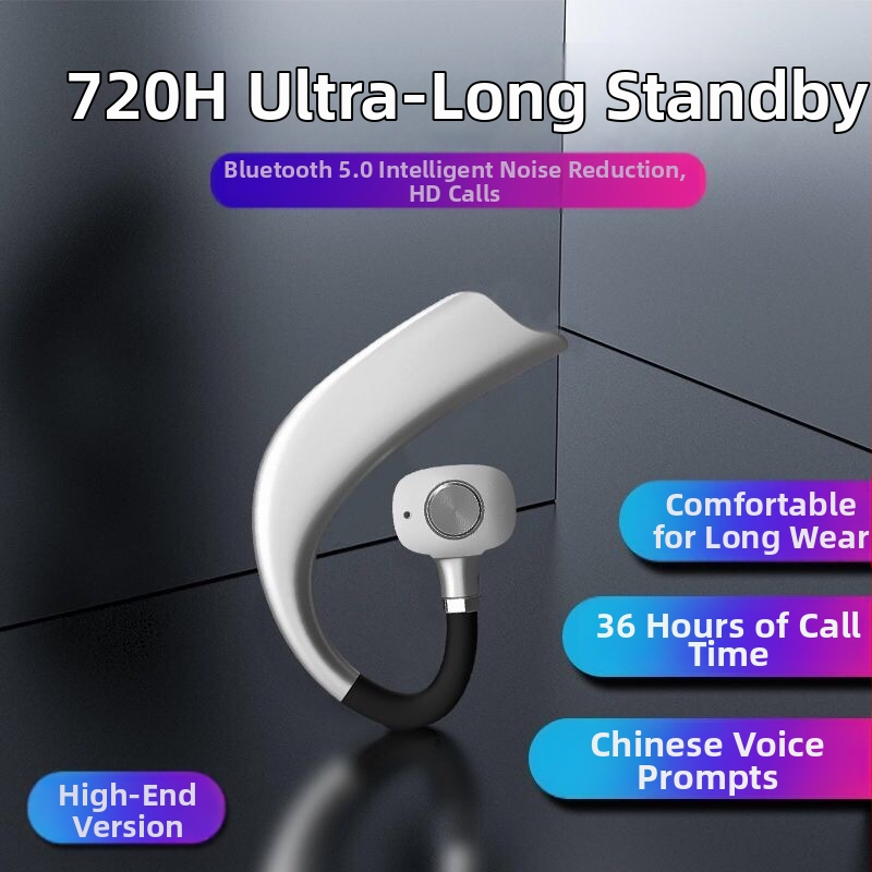 Bluetooth slúchadlo na jedno ucho, športový model, Bluetooth 5.0, dosah 10 m, výdrž batérie >8 hodín, podporuje hovory a hudbu