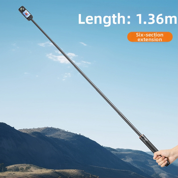 VRIG TP-21 selfie tyč pre športové kamery – kompatibilný s GoPro/Action/Insta360, univerzálny, plastový