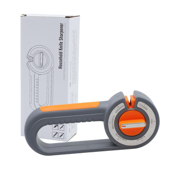 Prijenosni 6-u-1 oštrač noževa – keramičke i volframske čelične površine, ABS kućište, prilagodljivo oštrenje