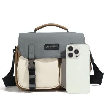 NOWTHAT Torba za fotoaparat preko ramena — vodootporna PU, crossbody stil, naramenica s zračnim jastučićem, pogodna za DSLR/kompaktne fotoaparate