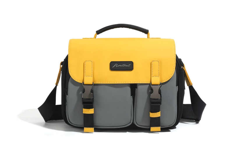 NOWTHAT Torba za fotoaparat preko ramena — vodootporna PU, crossbody stil, naramenica s zračnim jastučićem, pogodna za DSLR/kompaktne fotoaparate