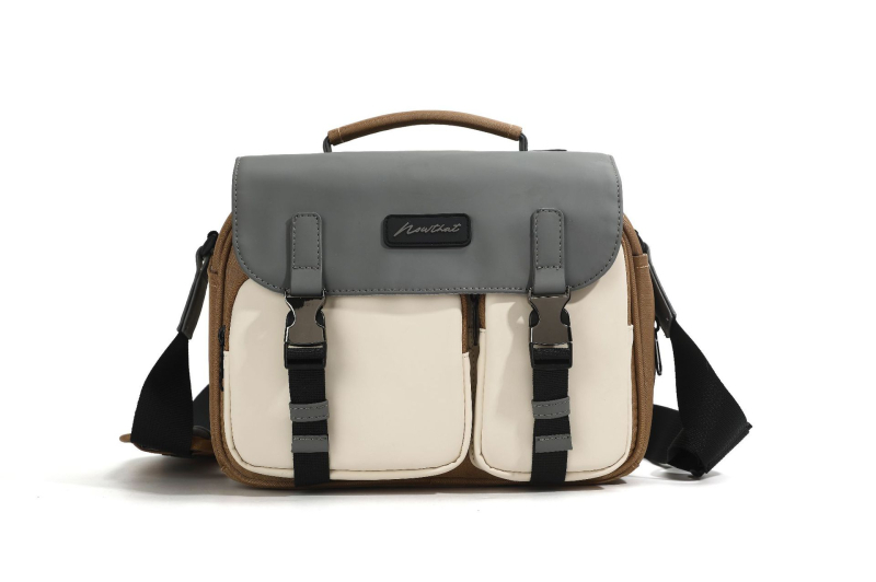 NOWTHAT Torba za fotoaparat preko ramena — vodootporna PU, crossbody stil, naramenica s zračnim jastučićem, pogodna za DSLR/kompaktne fotoaparate