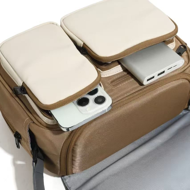 NOWTHAT Torba za fotoaparat preko ramena — vodootporna PU, crossbody stil, naramenica s zračnim jastučićem, pogodna za DSLR/kompaktne fotoaparate