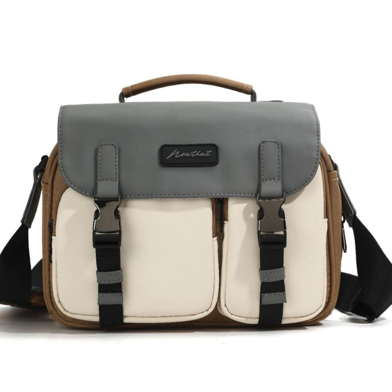 NOWTHAT Torba za fotoaparat preko ramena — vodootporna PU, crossbody stil, naramenica s zračnim jastučićem, pogodna za DSLR/kompaktne fotoaparate