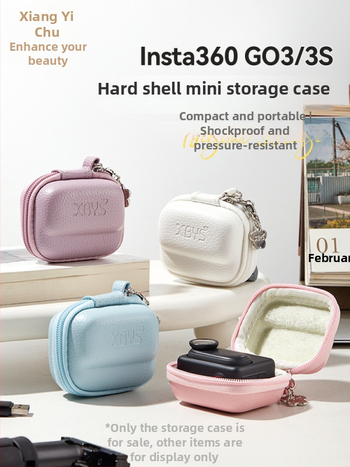 Torba za pohranu Insta360 GO 3 – EVA + PU koža, clutch stil, gradski minimalizam, podstava od poliester-pamuk smjese, proljeće 2025 izdanje