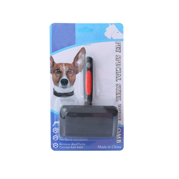 Češalj za mačke s zakrivljenom drškom i dizajnom otisaka stopala; težina 90 g; pakiranje 96/160/180 kom; kutija dimenzija 55×50×37 cm, 50×38×55 cm ili 45×38×54 cm