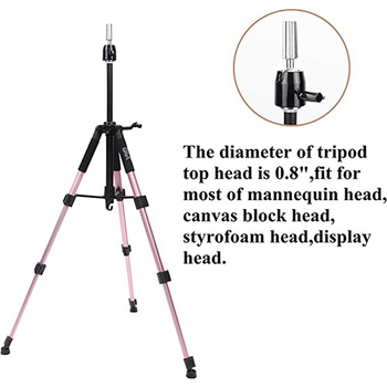 Stativ pentru peruci, aliaj de aluminiu, design cu 3 secțiuni, model Q11, capacitate de încărcare 2–5 kg
