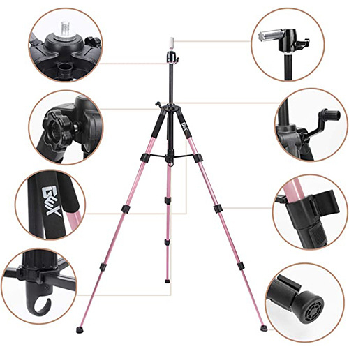 Stativ pentru peruci, aliaj de aluminiu, design cu 3 secțiuni, model Q11, capacitate de încărcare 2–5 kg