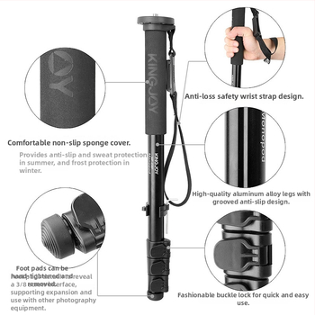 Monopod MP208F z hliníkovej zliatiny, 4 sekcie (Nosnosť 10 kg; Hmotnosť 0.47 kg)