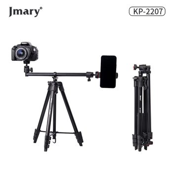 Tripod KP-2207 pentru telefon mobil, 3D PTZ, aliaj de aluminiu, 4 noduri, placă cu eliberare rapidă, sarcină de 2 kg