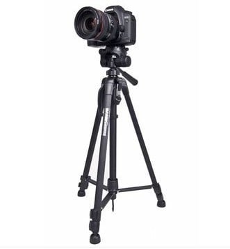 Weifeng WT-3540 SLR τρίποδο με τέσσερα τμήματα αλουμινένια πόδια, ικανότητα φόρτωσης 2–5 kg, βάρος 1,28 kg, συμπεριλαμβάνεται πλάκα γρήγορης απελευθέρωσης