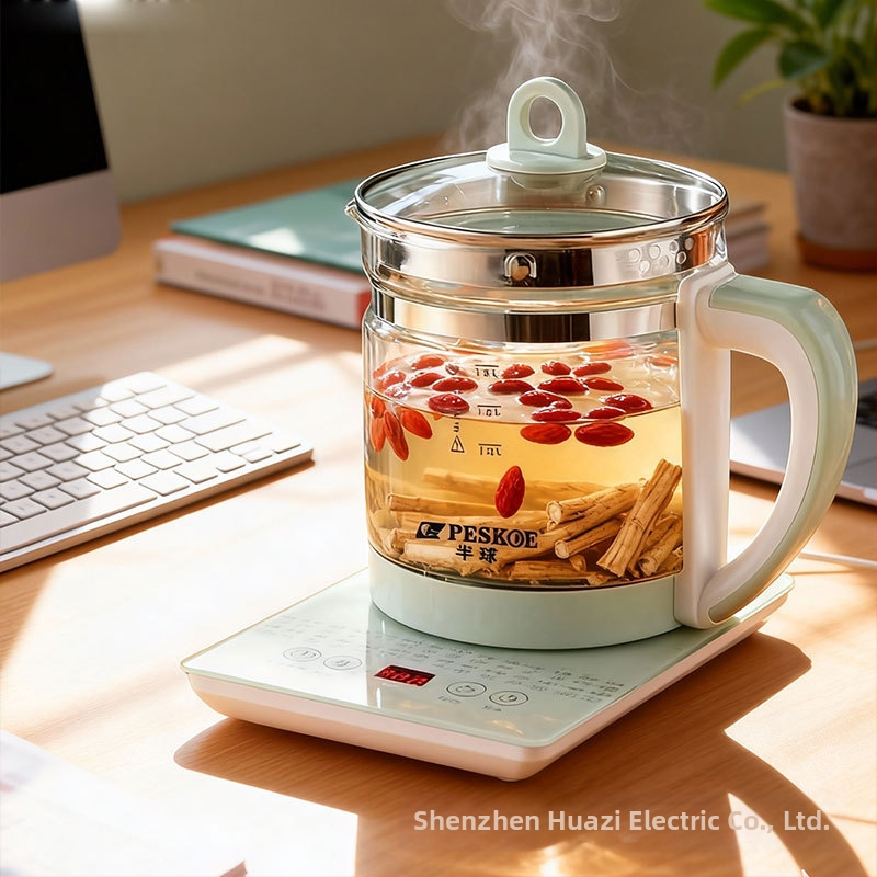 HY-01 Zdravstveni lonac za čaj: stakleno tijelo, unutarnji spremnik od borosilikatnog stakla, kapacitet 1,5–2 L, 220 V, 400–500 W (1,5–2 L, 220 V, 400–500 W, HY-01)
