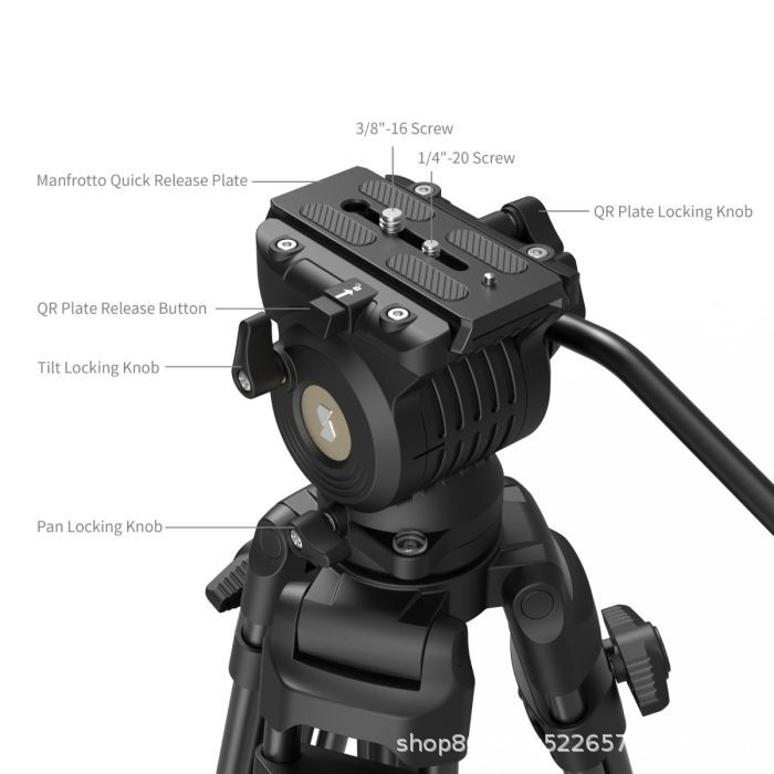 Stativ s tri sekcije od aluminijske legure s hidrauličkim gimballom, model 5440, nosivost 5-10 kg