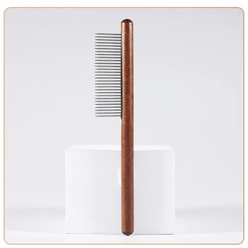 Četka za njegu mačaka, drvena, s gusto raspoređenim zubima, za dugodlake mačke, raščepljuje zapetljane čvorove i uklanja labavu dlaku