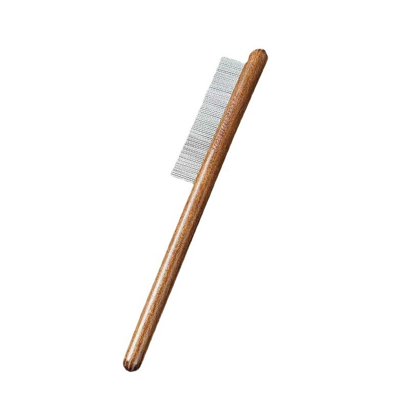 Četka za njegu mačaka, drvena, s gusto raspoređenim zubima, za dugodlake mačke, raščepljuje zapetljane čvorove i uklanja labavu dlaku