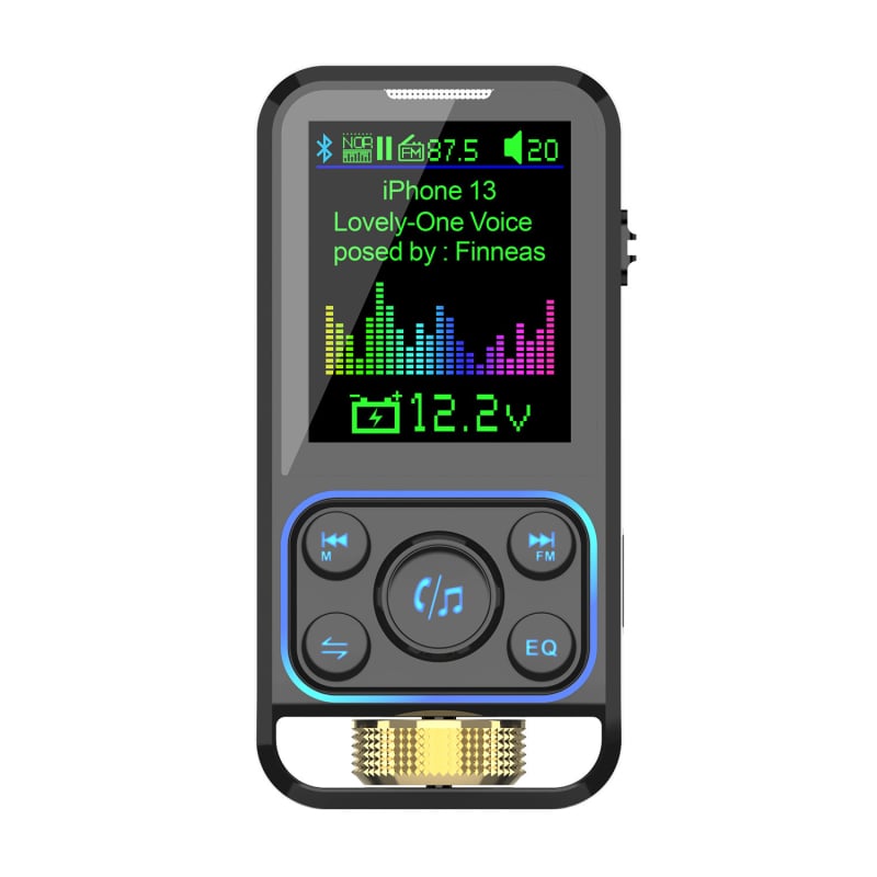 BC83 auto Bluetooth MP3 player s QC3.0/PD3.0, OLED zaslon, 12 sati reprodukcije, FM modulacija, bez memorije