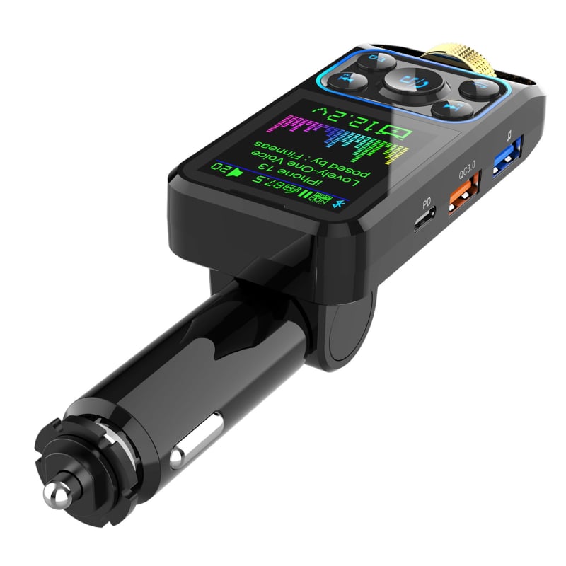 BC83 auto Bluetooth MP3 player s QC3.0/PD3.0, OLED zaslon, 12 sati reprodukcije, FM modulacija, bez memorije