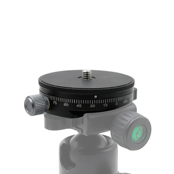 Panoramska sferna aluminijska legura PTZ stezaljna podloga za fotoaparat na stativu, 360° rotacija; 3/8–1/4 pretvarački vijak; težina 0,13 kg; kompatibilno s DSLR.