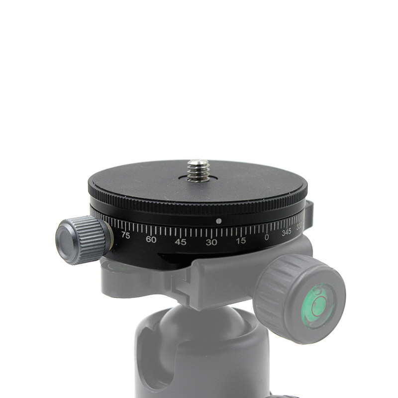 Panoramska sferna aluminijska legura PTZ stezaljna podloga za fotoaparat na stativu, 360° rotacija; 3/8–1/4 pretvarački vijak; težina 0,13 kg; kompatibilno s DSLR.