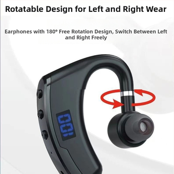 V9 Bluetooth slúchadlo s háčikom na ucho, LED displej, Bluetooth 5.2, dosah 10 m, mono hands-free
