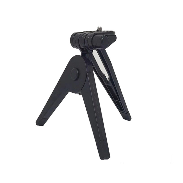 Φορητός επιτραπέζιος μικρός τρίποδας με πλάκα, αναδιπλούμενος για κινητά τηλέφωνα και κάμερες GoPro — αντιδονητικό, καθολική συμβατότητα