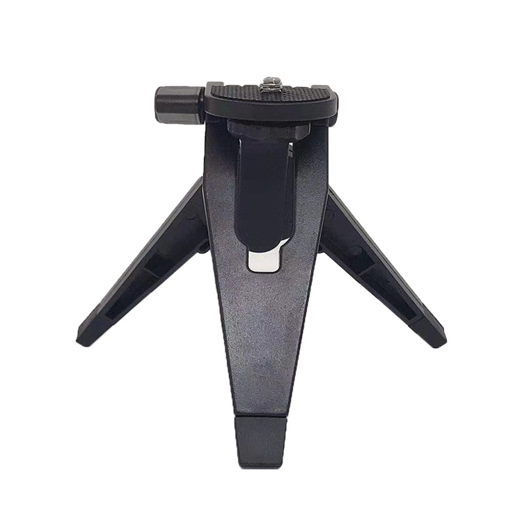 Φορητός επιτραπέζιος μικρός τρίποδας με πλάκα, αναδιπλούμενος για κινητά τηλέφωνα και κάμερες GoPro — αντιδονητικό, καθολική συμβατότητα