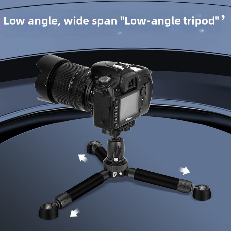 Light Age Q116 hliníkový statív s guľovou hlavou, 4 sekcie, nosnosť 2–5 kg, 3 v 1 – na podlaha, na stôl a na selfie