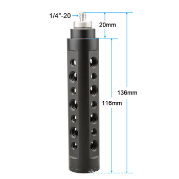 Hdrig ručka za kameru od aluminijske legure za DSLR stabilizatore, 1/4-inčni muški navoj, model 0967