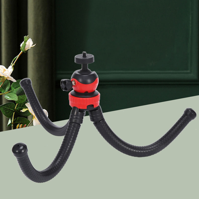 Tripod flexibil pentru DSLR și telefon mobil – construcție din plastic, montaj universal, stabilizare anti vibrații