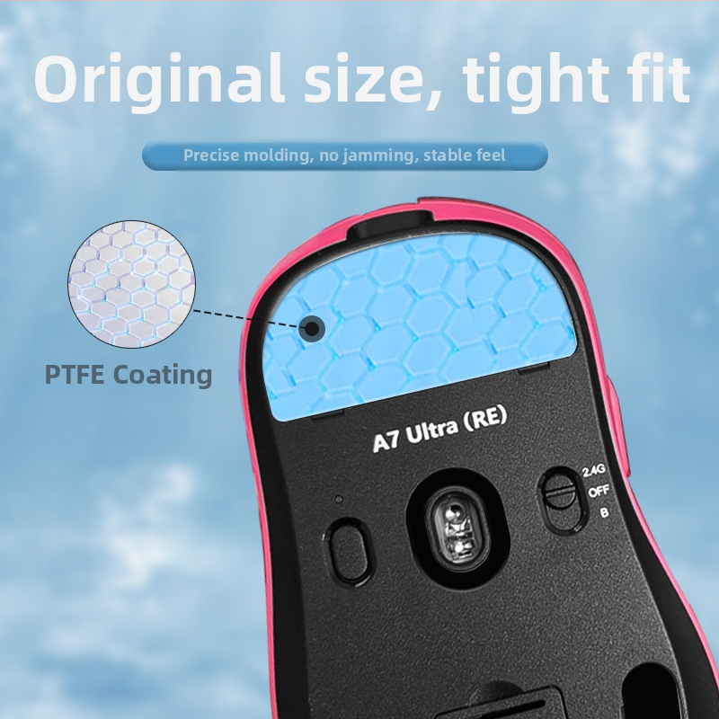 Set podnih podloga za miš za Mchose A7 Ultra Re – Ice verzija; metalno štancanje; precizni utori.