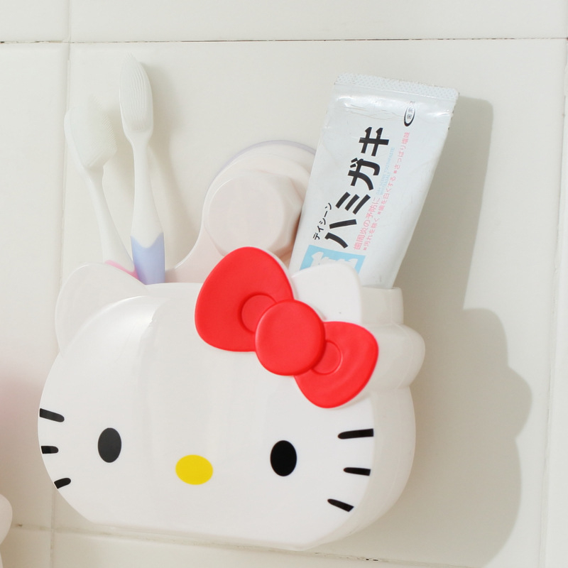 Zidni organizator kupaonice bez bušenja, za četkice za šminku i zubne četkice, PP materijal, model SP-051