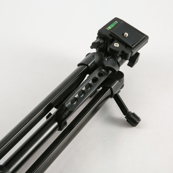 Stativ za DSLR i prijenos uživo, aluminijska legura, 3 sekcije, ploča za brzo otpuštanje, 3D PTZ, nosivost < 2 kg