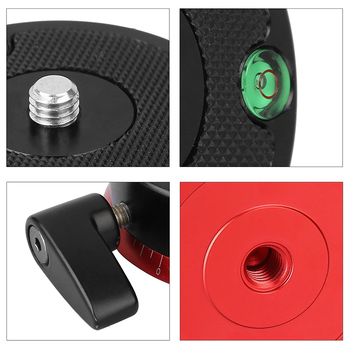 PB-75 Horizontalno rotirajuća glava od aluminijske legure za panoramsko fotografiranje, 360° okret, navoj 3/8 inch, težina 0,27 kg