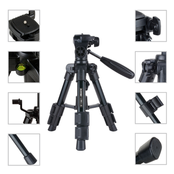 ZoMei Q100 Trepied portabil de masă pentru telefoane și camere — aliaj, compatibilitate universală, model Q100, potrivit pentru transmisii în direct
