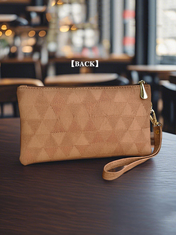 Ženska clutch torba – urbana jednostavnost, PU materijal, vodoravni kvadratni oblik, zatvarač, unutarnja laminirana džep, podstava od poliestera, svakodnevna upotreba, proljeće 2025