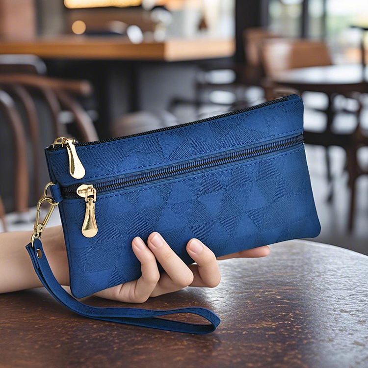 Ženska clutch torba – urbana jednostavnost, PU materijal, vodoravni kvadratni oblik, zatvarač, unutarnja laminirana džep, podstava od poliestera, svakodnevna upotreba, proljeće 2025