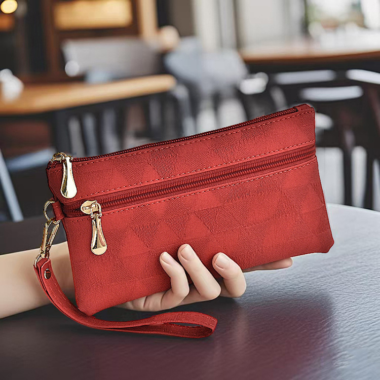 Ženska clutch torba – urbana jednostavnost, PU materijal, vodoravni kvadratni oblik, zatvarač, unutarnja laminirana džep, podstava od poliestera, svakodnevna upotreba, proljeće 2025