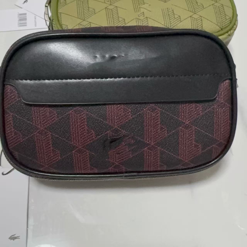 Férfi PU bőr crossbody táska kockás geometriai mintával, mindennapi stílus, könnyű, vízálló, kiváló minőség