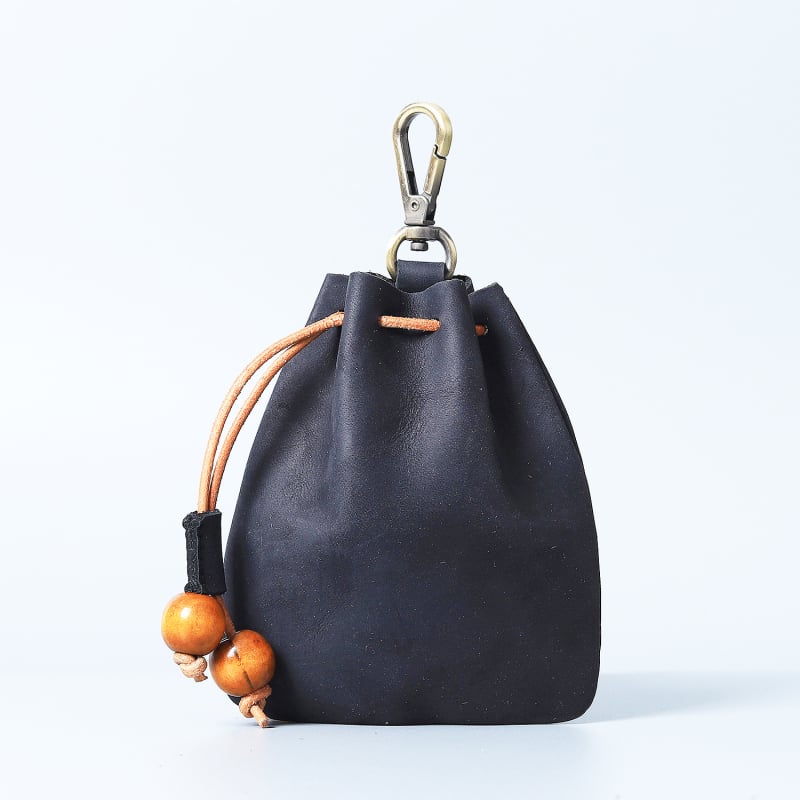 Монетник от първокласна телешка кожа, унисекс, мултифункционална поясна чанта за монети и ключове