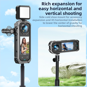 Insta360 X5 cadru din aliaj de aluminiu - husă de protecție, 1 bucată, imprimare logo disponibilă