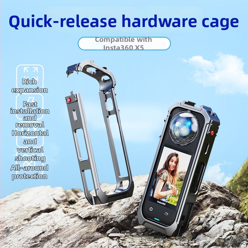 Insta360 X5 cadru din aliaj de aluminiu - husă de protecție, 1 bucată, imprimare logo disponibilă