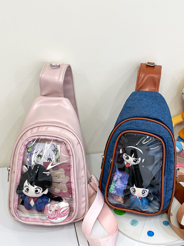 Cuki friss női mellkas táska japán stílusú mini keresztpántos hátizsák