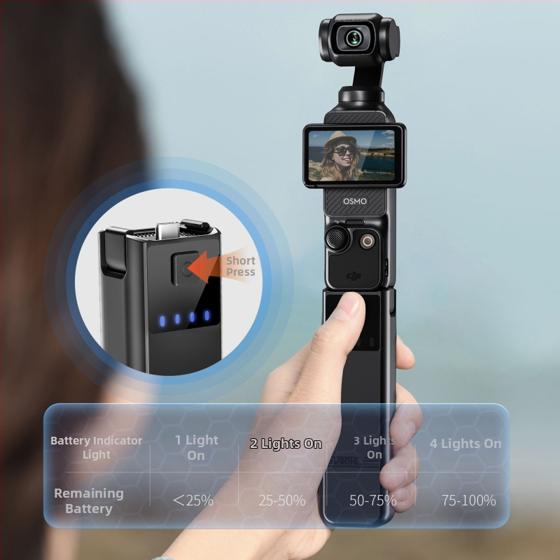 STARTRC Držač za napajanje za DJI Pocket 3, PC+ABS, 3C certificirano