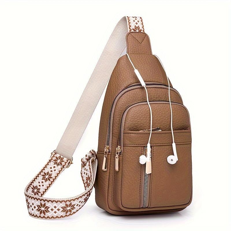 PU crossbody táska – vintage retro dizájn, uniszex stílus, tavasz 2025 kiadás, mindennapi használatra.