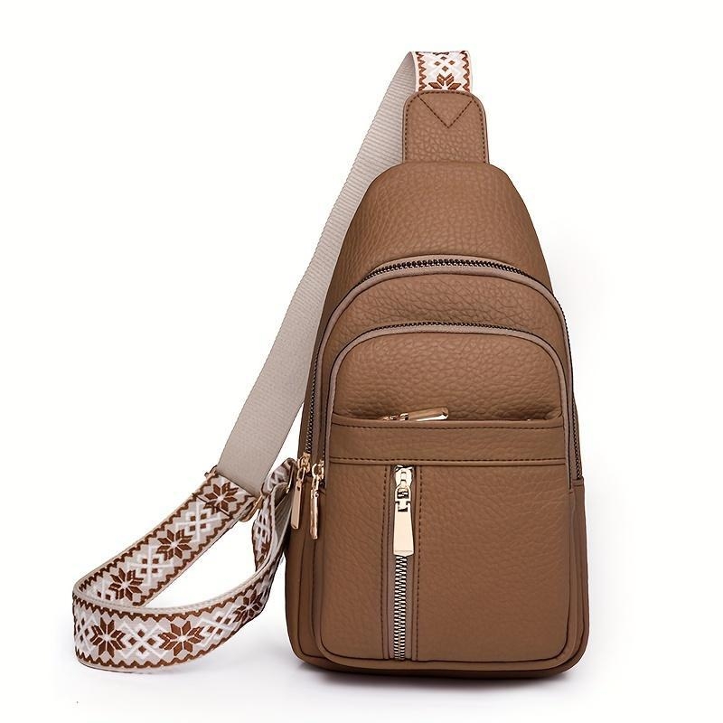PU crossbody táska – vintage retro dizájn, uniszex stílus, tavasz 2025 kiadás, mindennapi használatra.