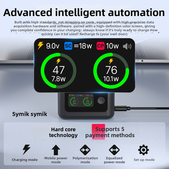 SYMIK Insta360 X5DC Batériová nabíjacia skrinka, USB-C, PC puzdro, 10.5W vybíjanie, 20W na kanál (až 27W celkovo)
