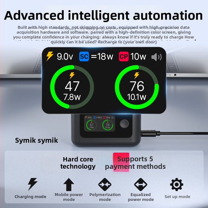 SYMIK Insta360 X5DC Batériová nabíjacia skrinka, USB-C, PC puzdro, 10.5W vybíjanie, 20W na kanál (až 27W celkovo)