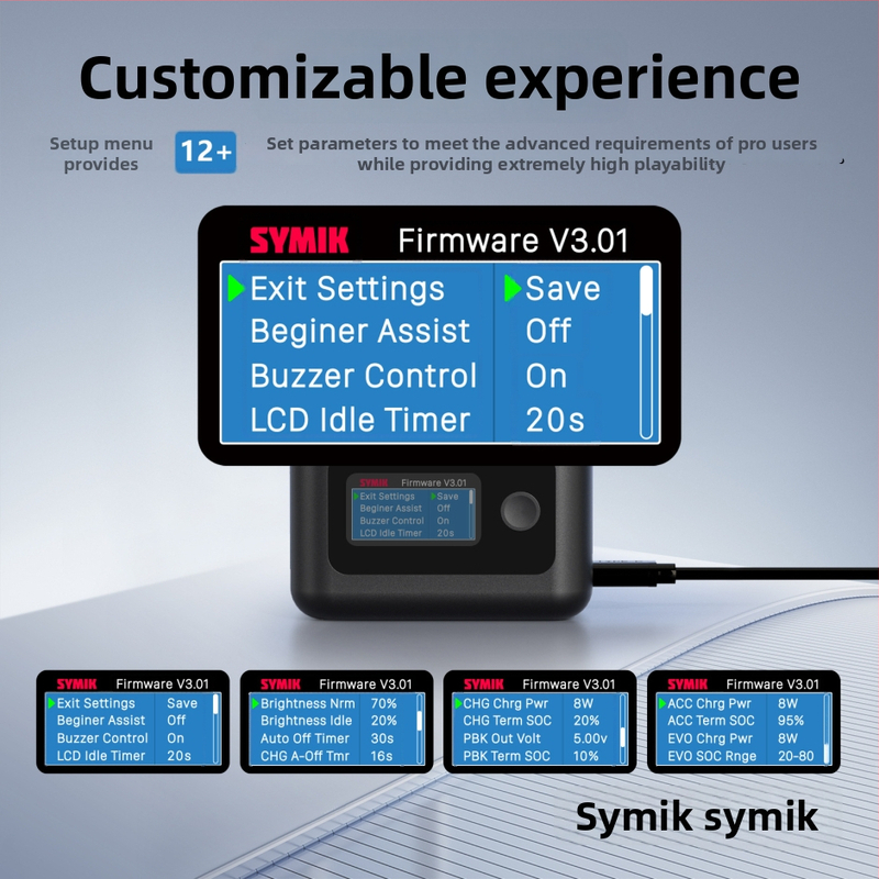 SYMIK Insta360 X5DC Batériová nabíjacia skrinka, USB-C, PC puzdro, 10.5W vybíjanie, 20W na kanál (až 27W celkovo)